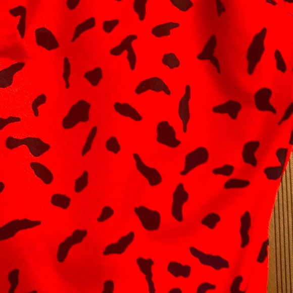 Bathing Suit - Size 8 Red/Black Animal Print- Looks Sharp - Picture 6 of 11